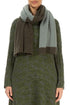 Dual Khaki & Pistachio Wool Scarf 1