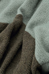 Dual Khaki & Pistachio Wool Scarf 5