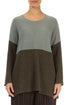 Dual Khaki & Pistachio Wool Sweater 1
