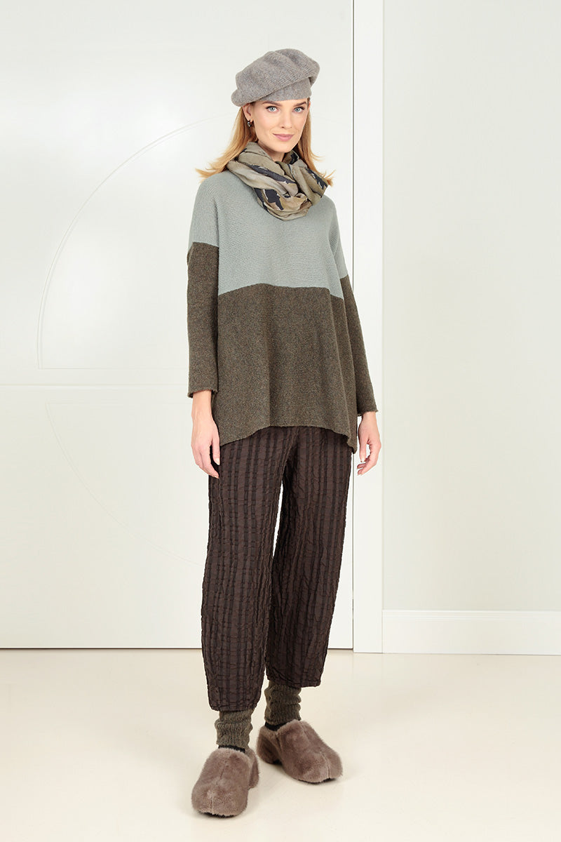 Dual Khaki &amp; Pistachio Wool Sweater 7