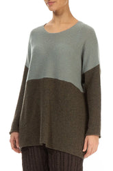 Dual Khaki & Pistachio Wool Sweater 3