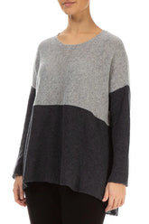 Dual Light & Dark Grey Wool Sweater 3