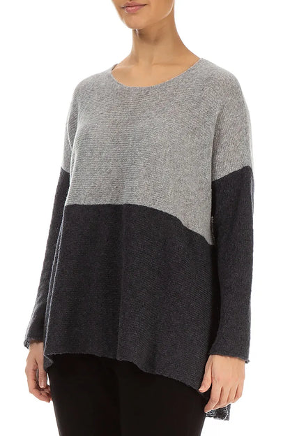 Dual Light &amp; Dark Grey Wool Sweater 3