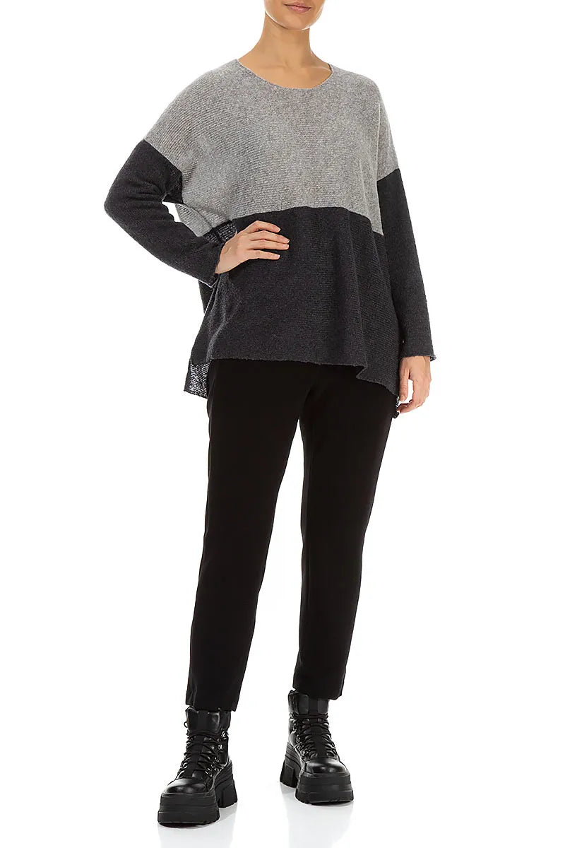 Dual Light &amp; Dark Grey Wool Sweater 4
