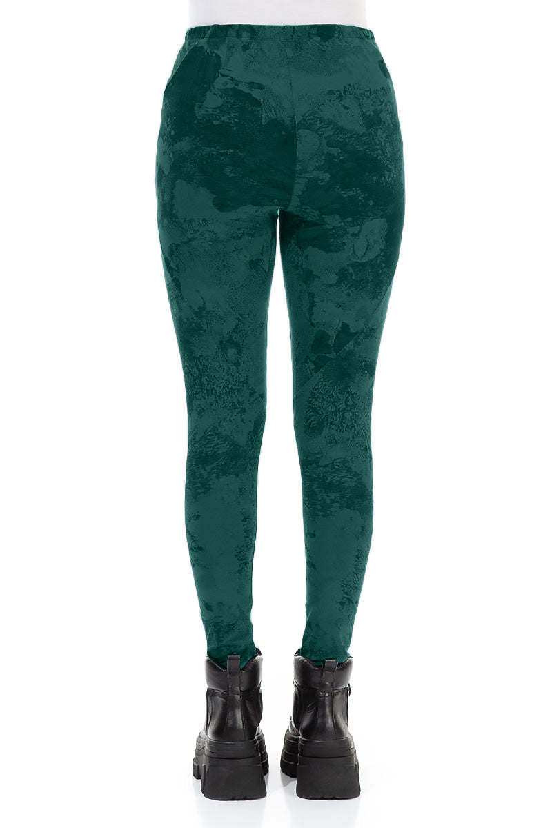 Emerald Marble Cotton Leggings