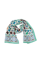 Emerald Mosaic Silk Scarf 2