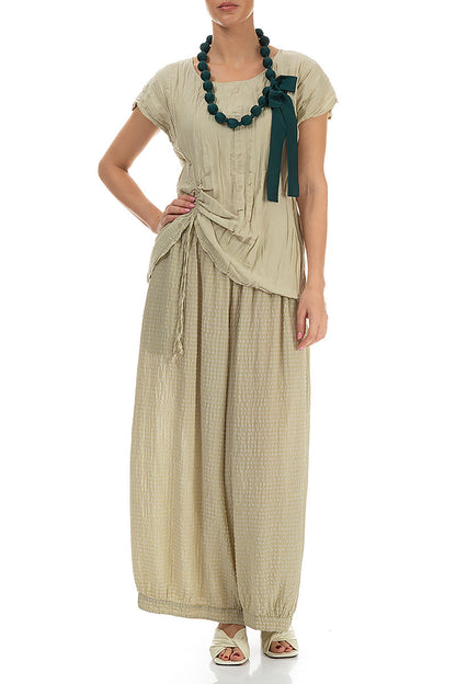 Collier de perles de soie émeraude