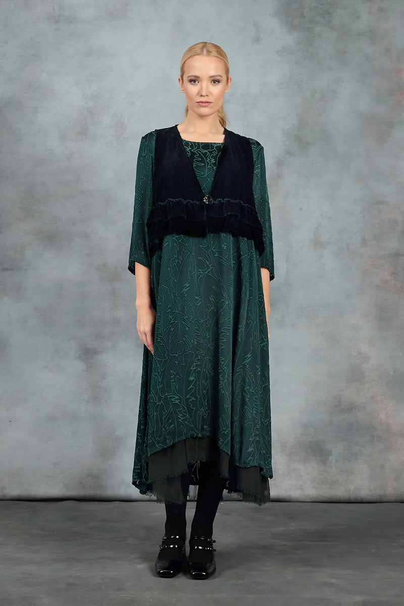 Emerald Silk Velvet Waistcoat