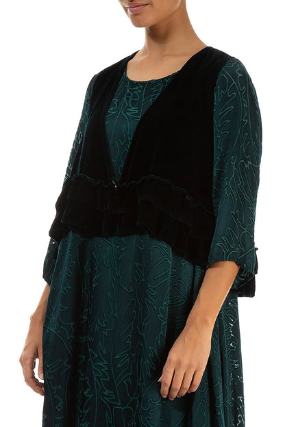 Emerald Silk Velvet Waistcoat