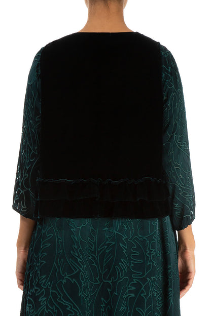 Emerald Silk Velvet Waistcoat