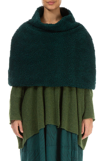 Emerald Teddy Cotton Poncho