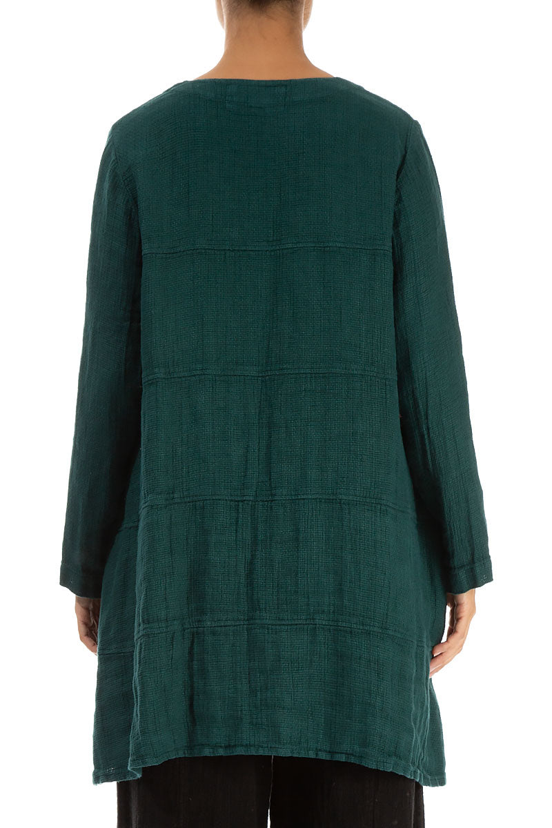 Emerald Textured Linen Tunic