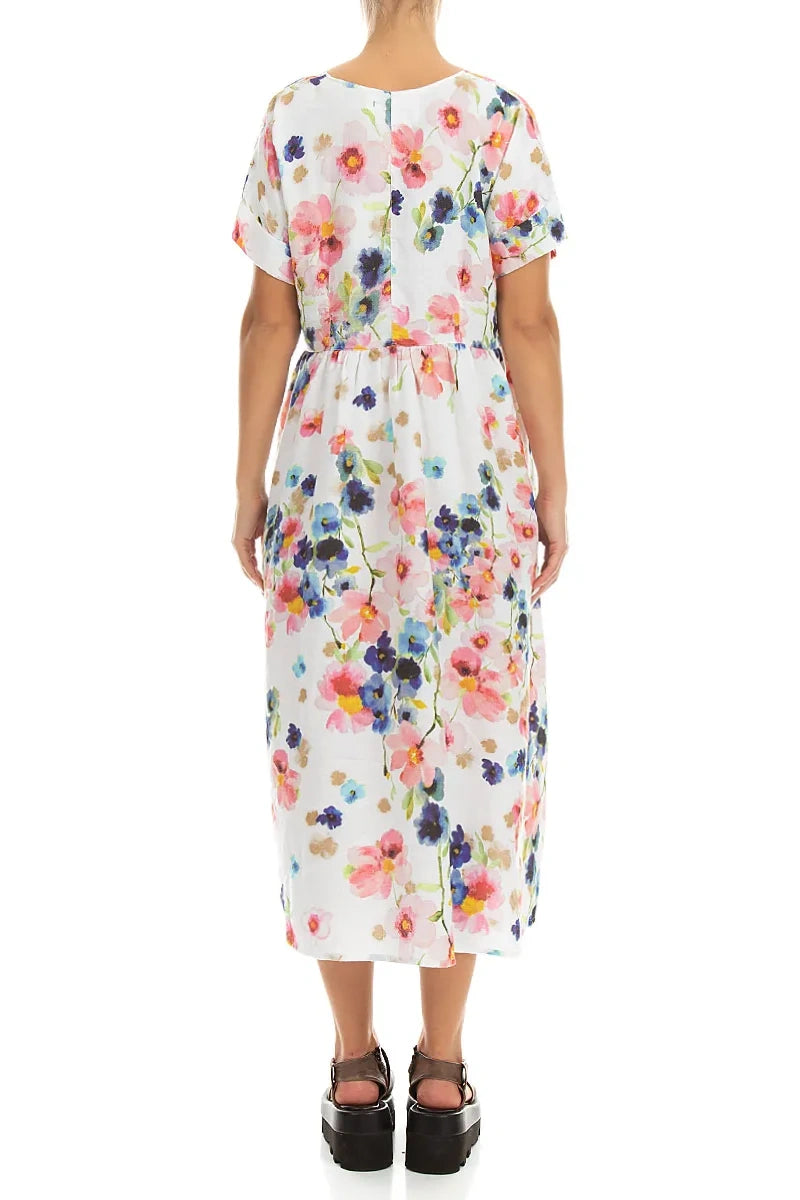 Empire Waist Primrose Linen Dress 2