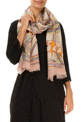 Equestrian Parade Cashmere Silk Scarf 4