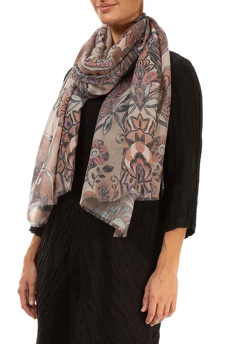 Ethereal Garden Cashmere Silk Scarf 4