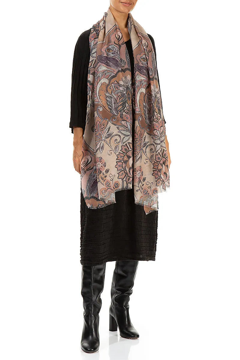 Ethereal Garden Cashmere Silk Scarf 3