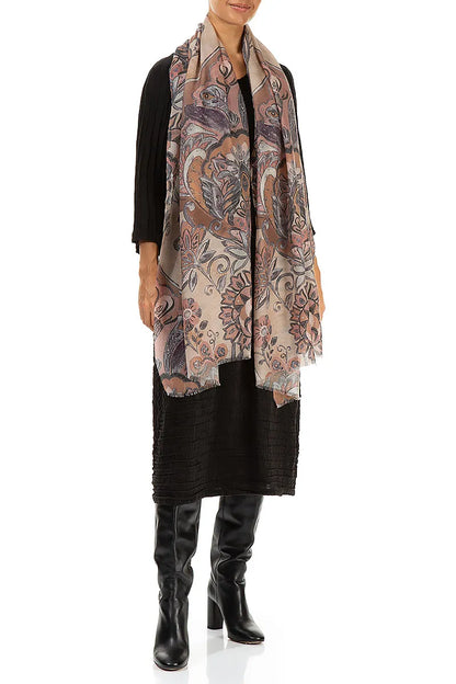 Ethereal Garden Cashmere Silk Scarf 3