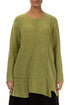 Exposed Seam Golden Lime Wool Sweater 1