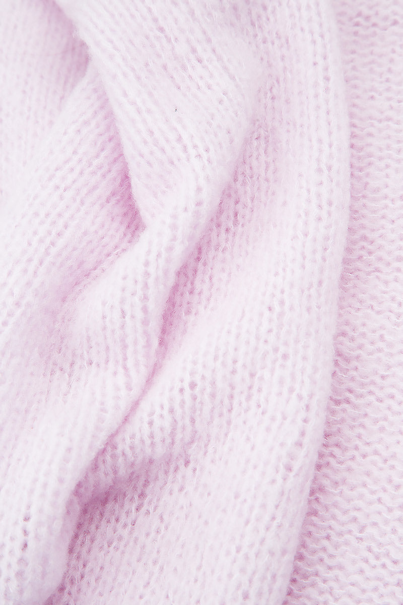 Extra Long Light Pink Soft Wool Scarf