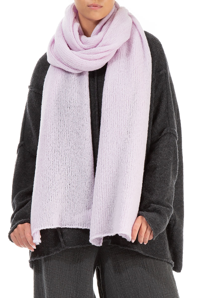 Extra Long Light Pink Soft Wool Scarf