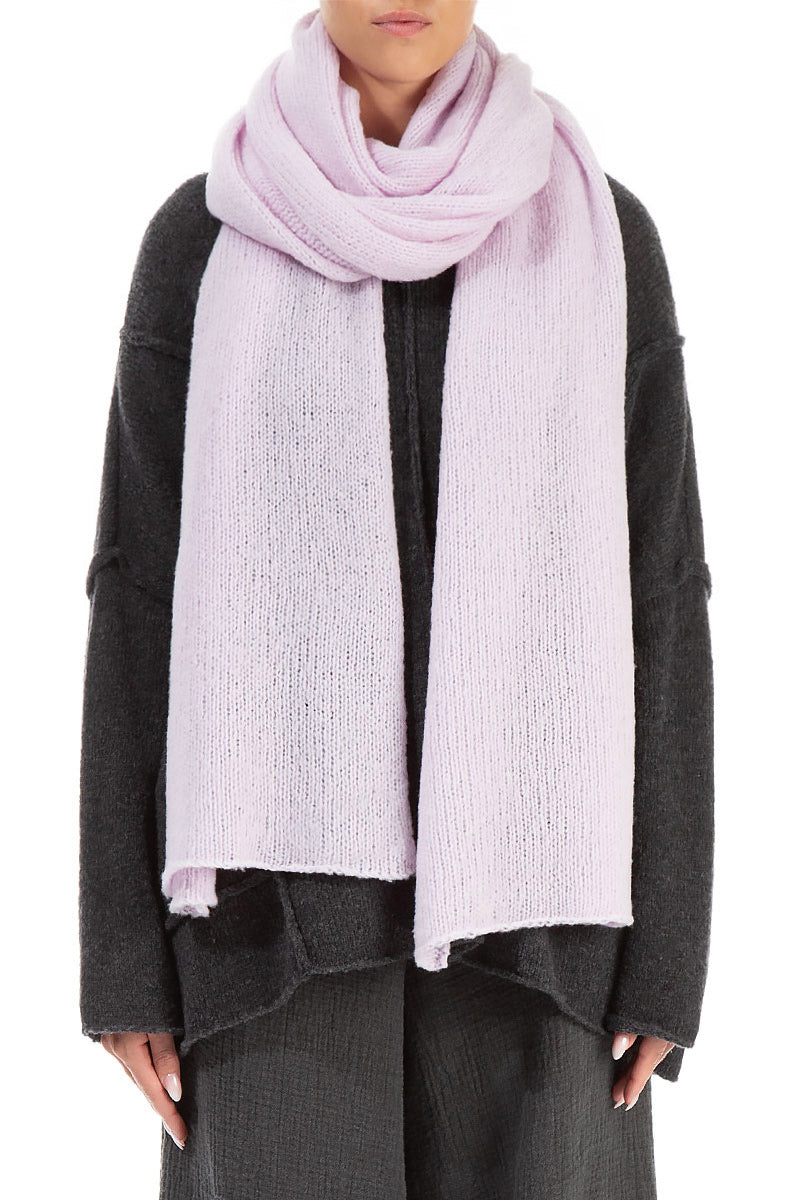 Extra Long Light Pink Soft Wool Scarf