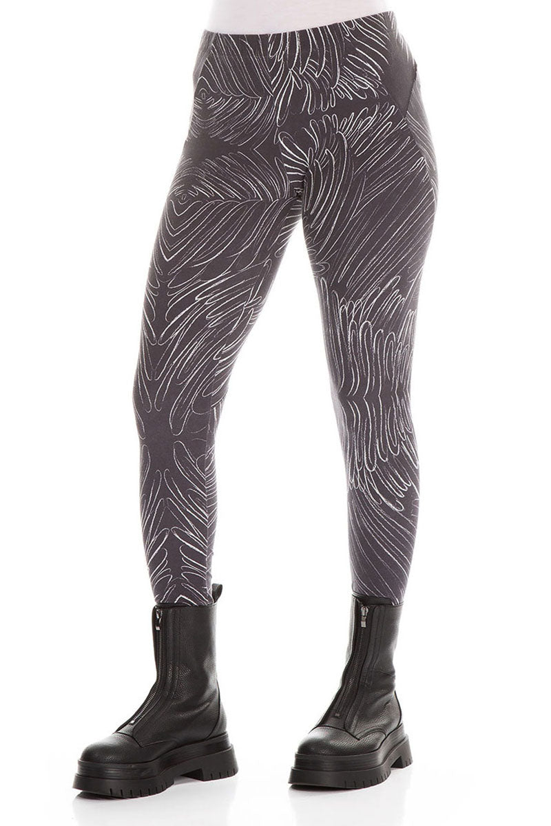 Feather Grey Cotton Leggings 3