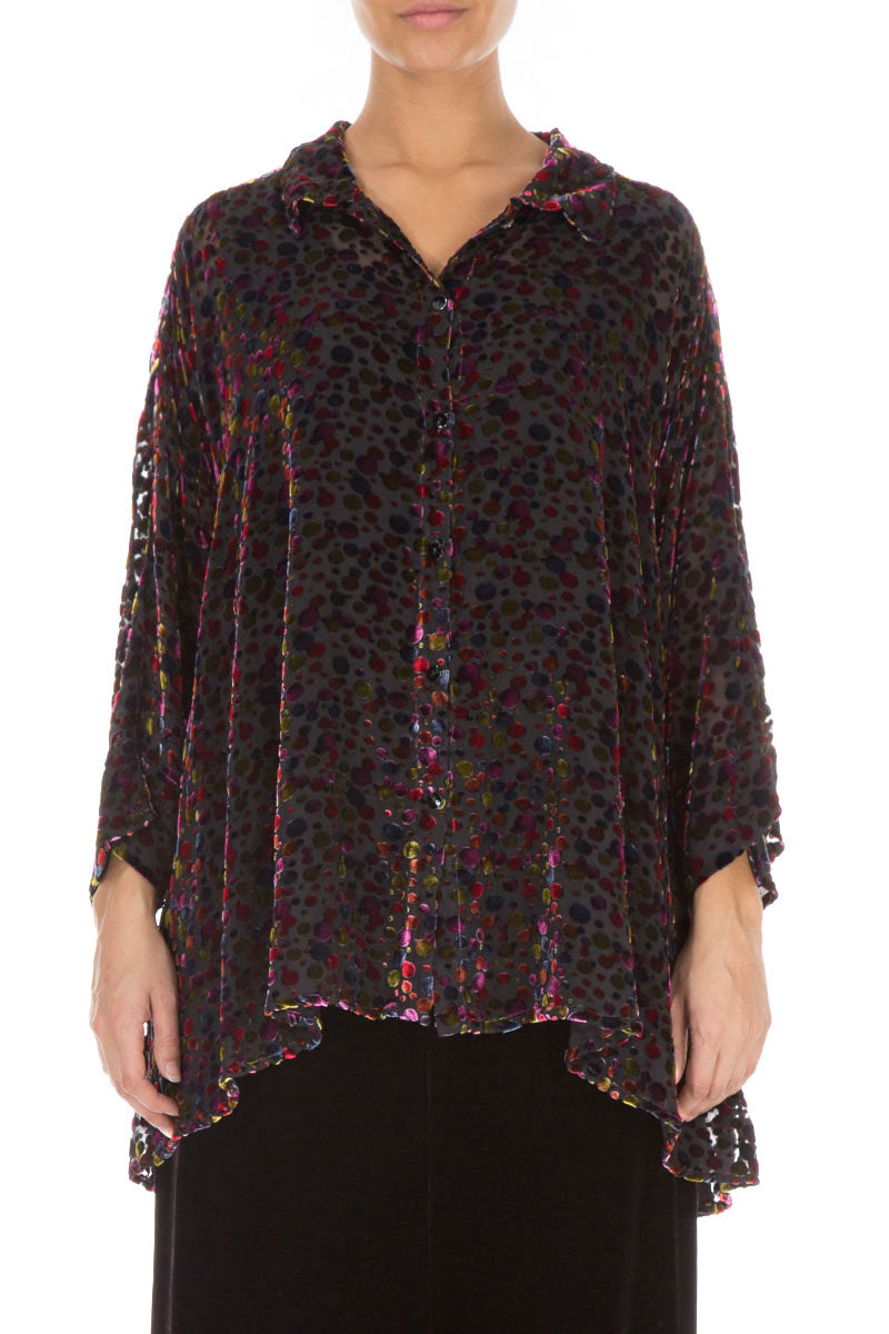 Festive Devoré Silk Velvet Shirt 1