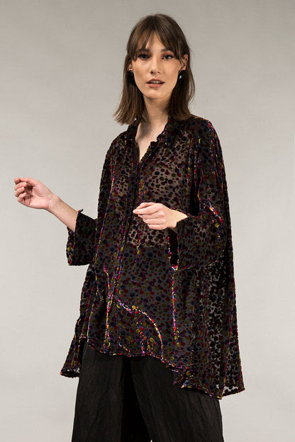 Festive Devoré Silk Velvet Shirt 6
