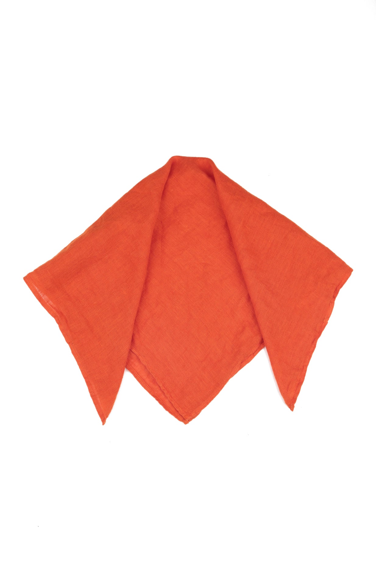 Flammenorangener quadratischer Mullleinen-Schal