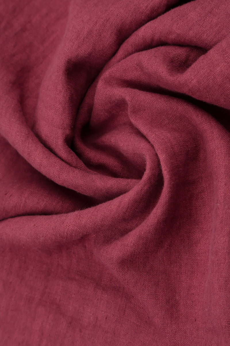 Flap Pocket Antique Ruby Linen Jacket 6