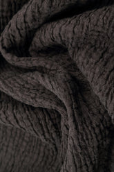 Flap Pocket Forest Brown Textured Linen Dungaree Dress 5