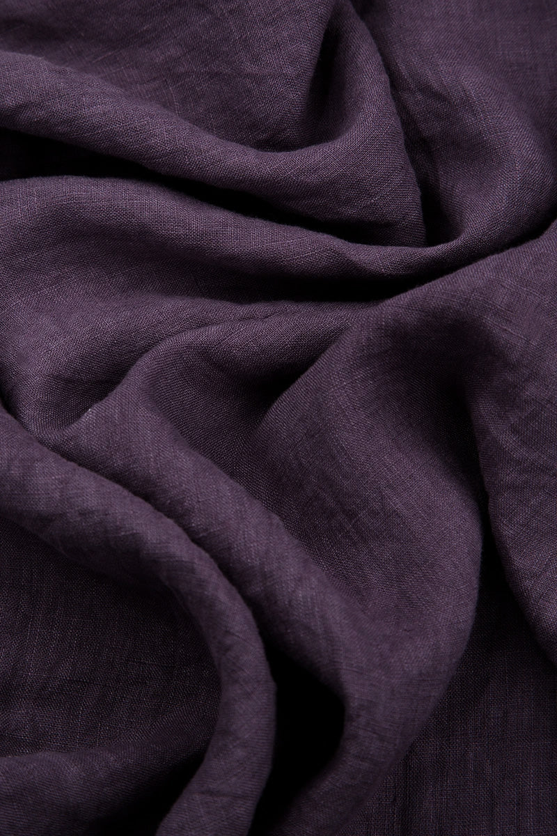 Flared Amethyst Linen Shirt