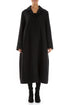 Flared Back Black Wool Coat 1