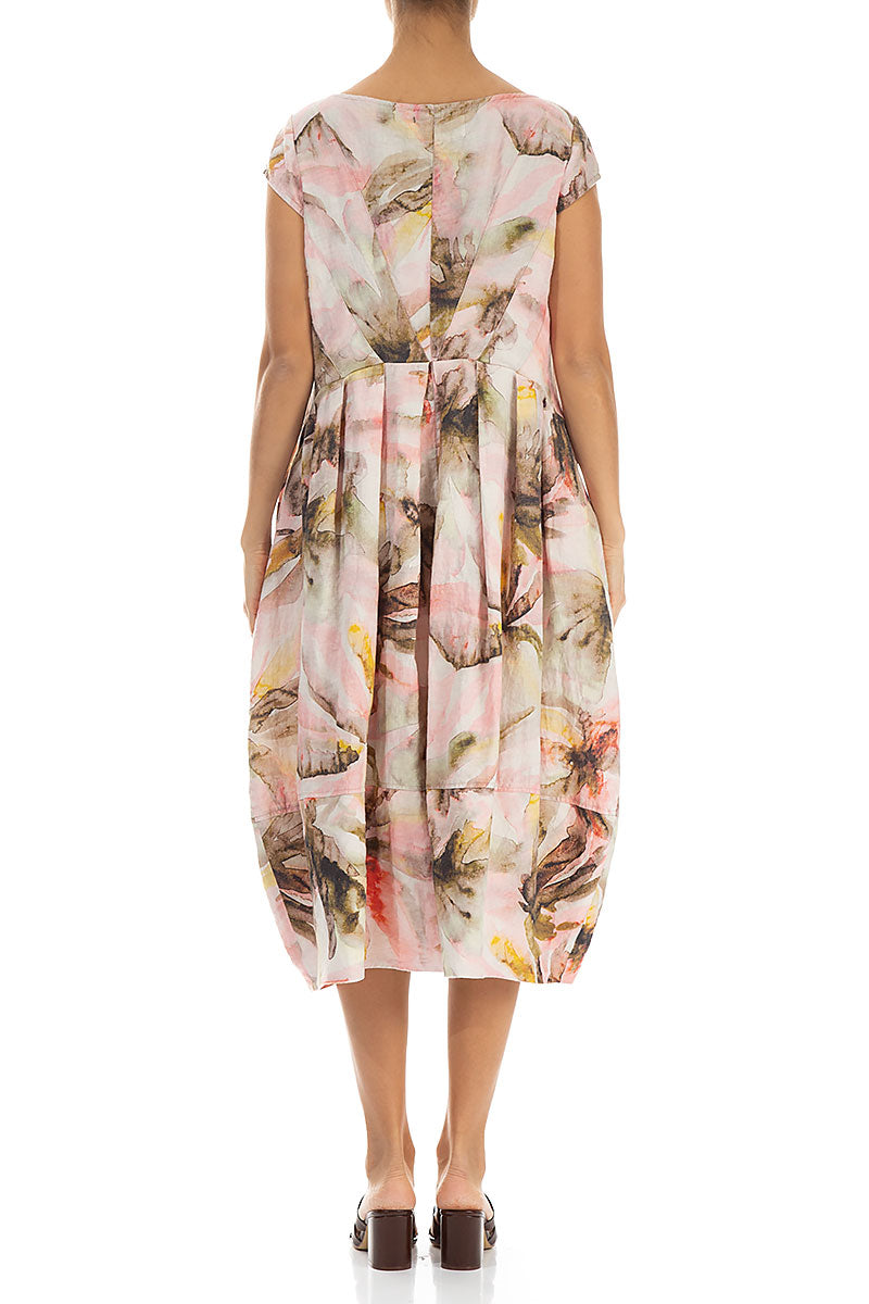 Flared Back Oasis Linen Dress 2