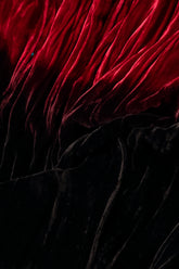 Cherry Red Silk Velvet Ombré Dress 5