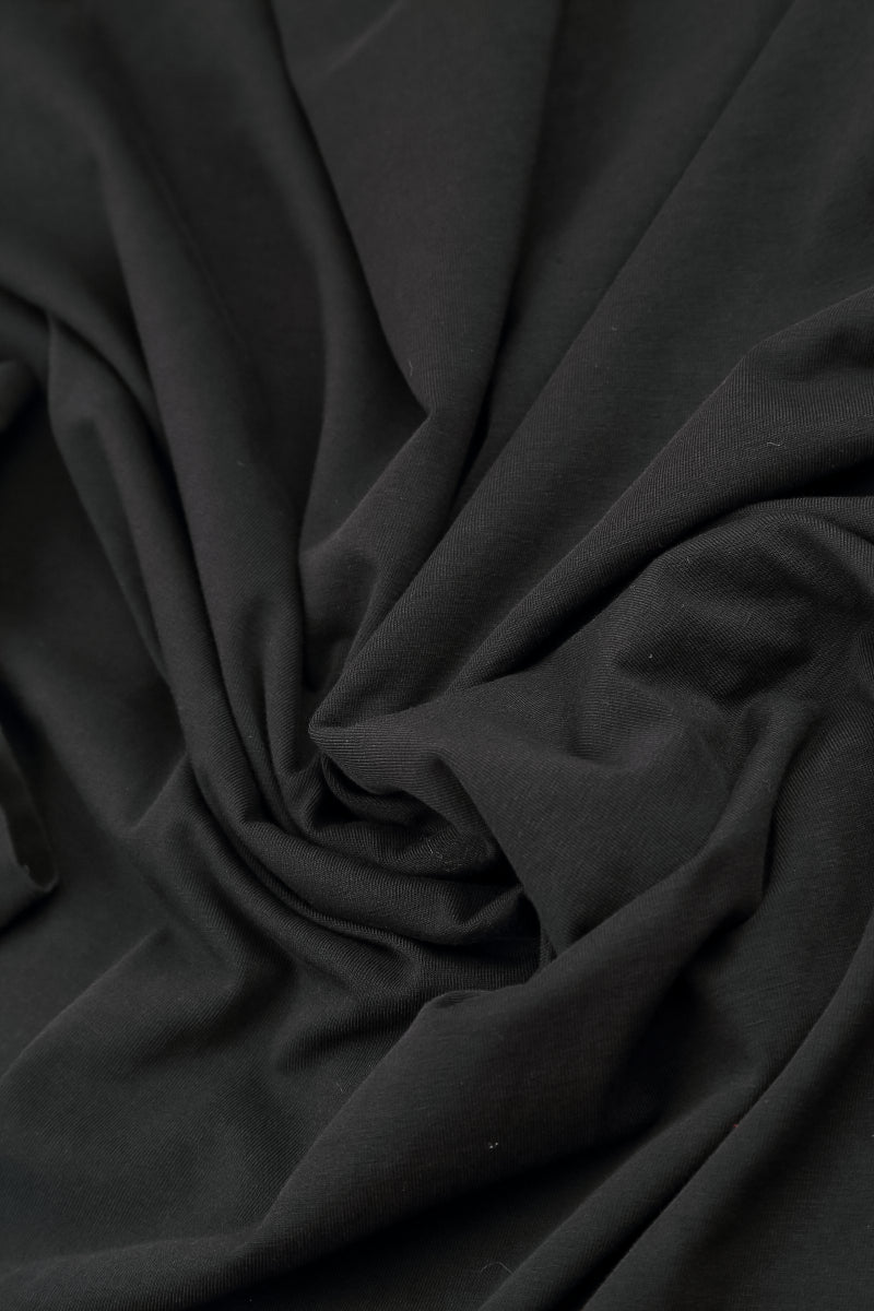 Flared Black Cotton Dress 5