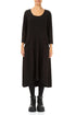 Flared Black Cotton Dress 1