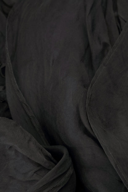 Flared Black Silk Chiffon Underskirt 4