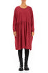 Flared Boxy Ruby Cotton Dress 1