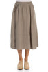 Flared Brown Linen Skirt 1