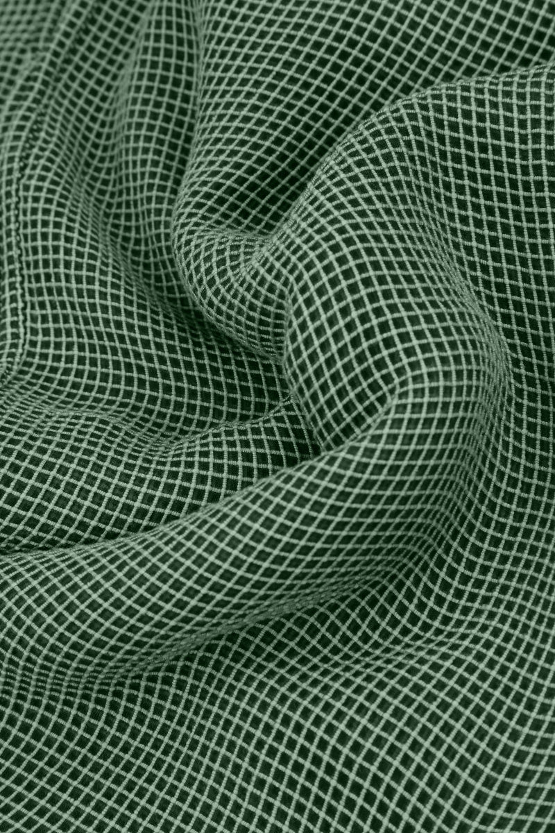 Robe en soie à motif papillon évasé, couleur sauge