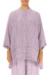 Flared Crinkled Lilac Silk Shirt 1