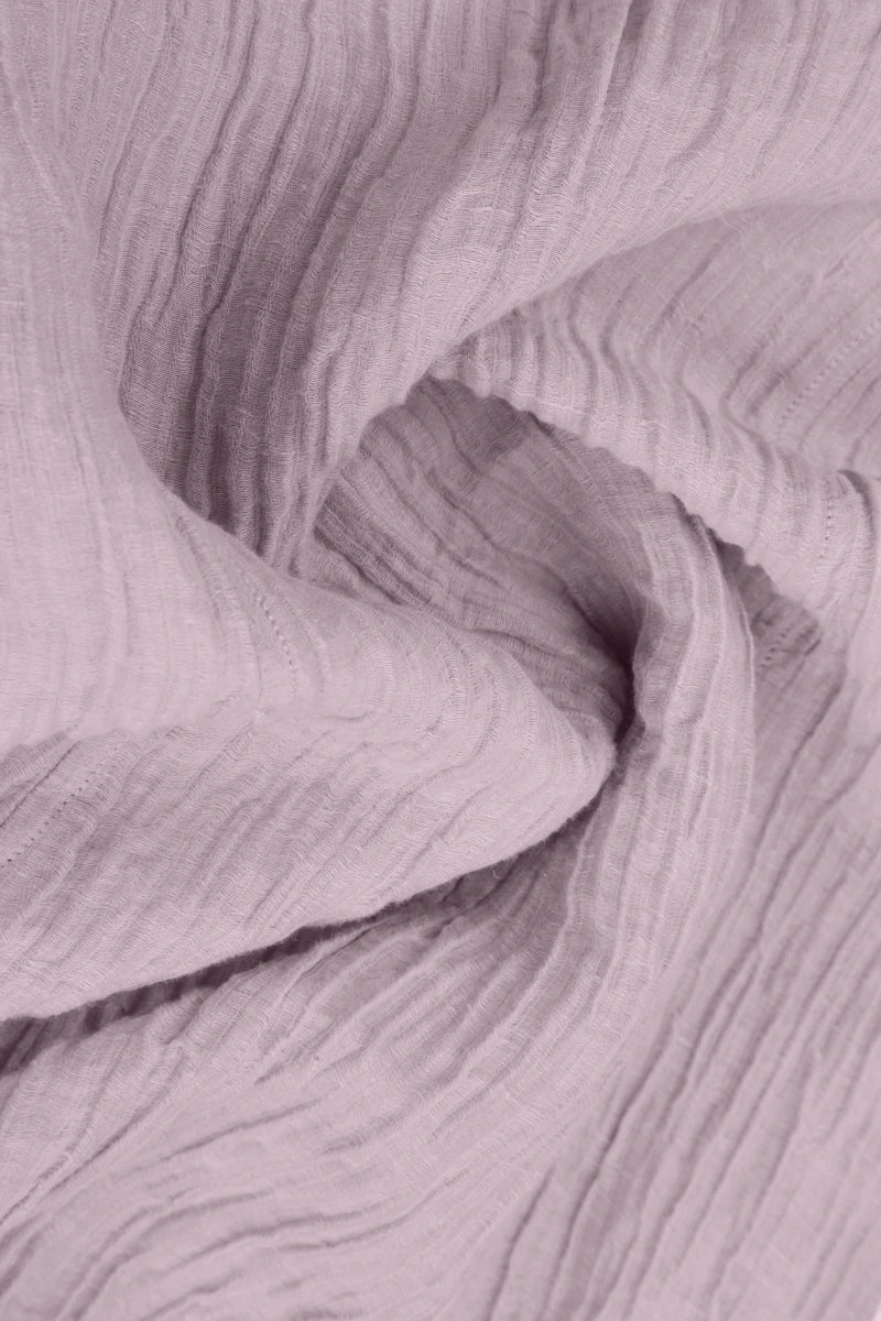 Flared Crinkled Lilac Silk Tunic 5