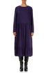 Flared Dotty Royal Purple Silk Dress 1