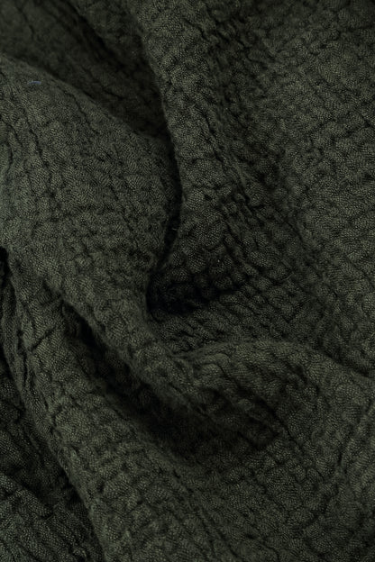 Flared Forest Mist Textured Linen Tunic 5