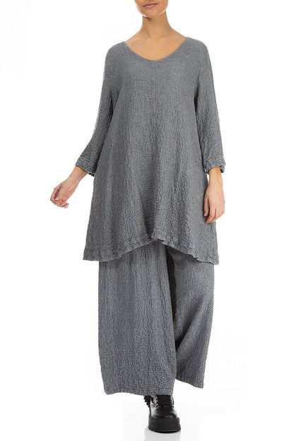 Flared Grey Wool Tunic 4