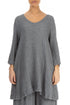 Flared Grey Wool Tunic 1