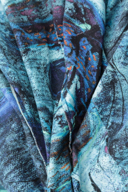 Flared Maxi Blue Reverie Cotton Dress