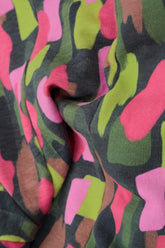 Flared Maxi Paint Mosaic Cotton Dress 5