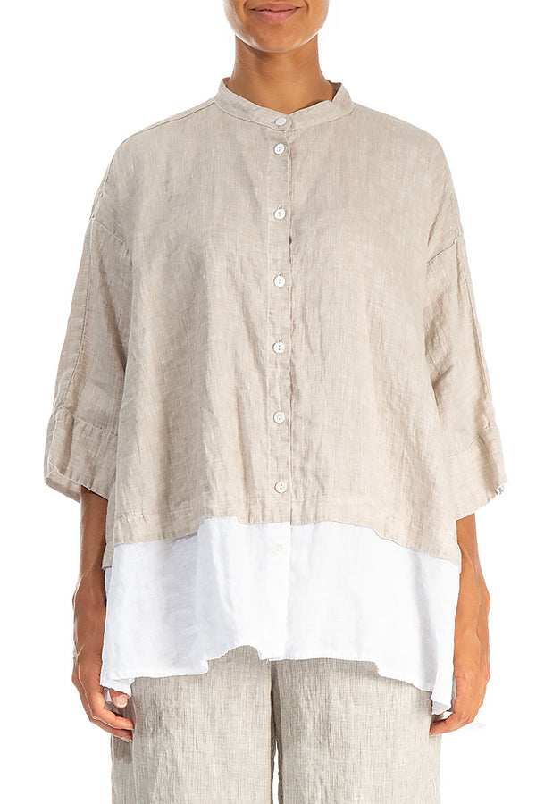 Flared Natural Linen Shirt 1